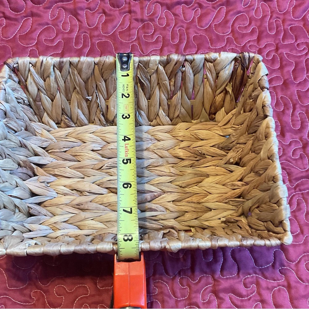 Hyacinth Woven Rectangular Basket - Picture 2 of 5